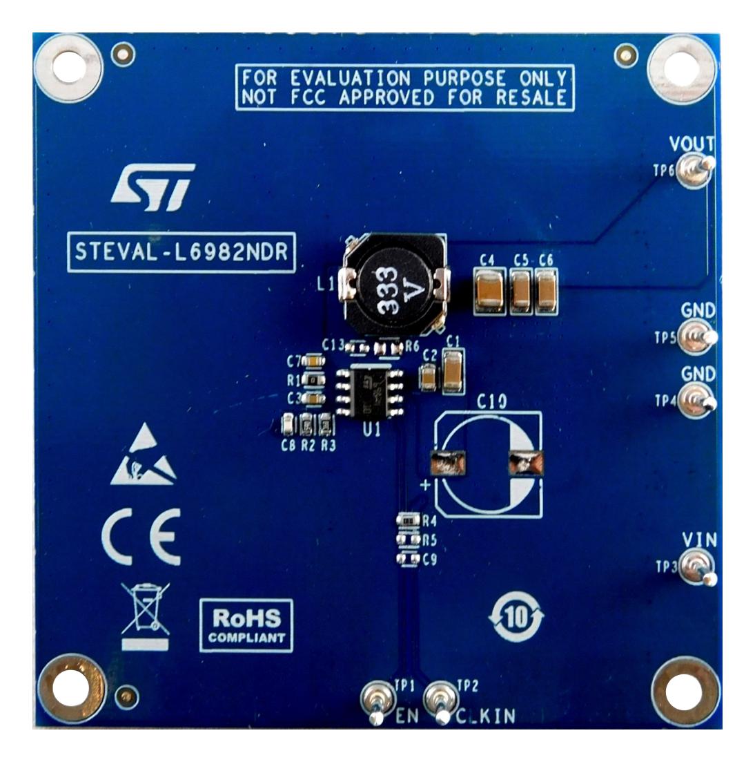 Stmicroelectronics Steval-L6982Ndr Eval Board, Syn Buck Switching Regulator