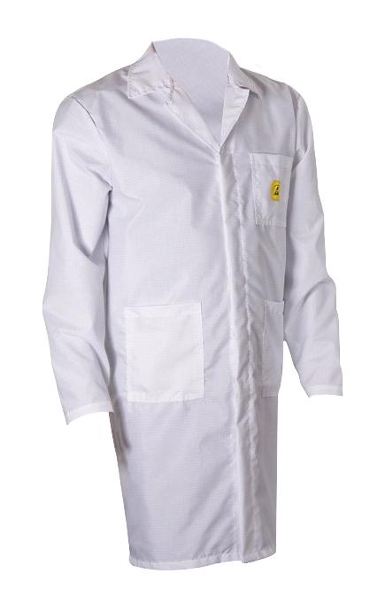 Desco Europe / Vermason 72151 Cloth, Esd Lab Coat, Small, White