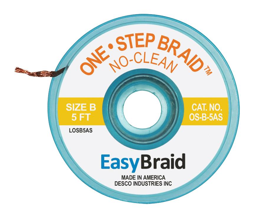 Menda Os-B-5As Desoldering Braid, 5Ft X 0.05