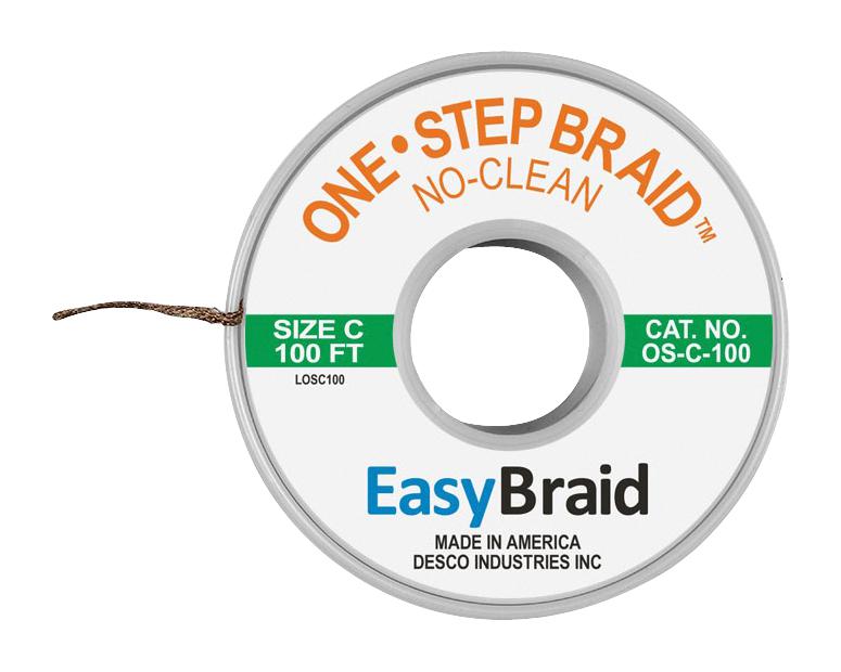 Menda Os-C-100 Desoldering Braid, 100Ft X 0.075