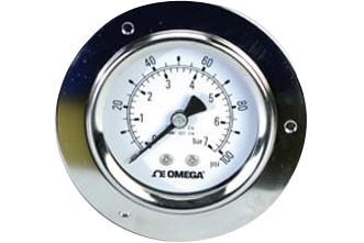 Omega Pgm-63B-160Psi/11Bar Pressure Gauges, 160Psi, 1/4mnpt