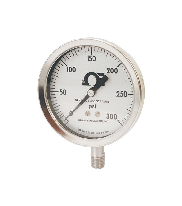 Omega Pgs-25B-30V Pressure Gauges, 30Inhg, 1/4mnpt