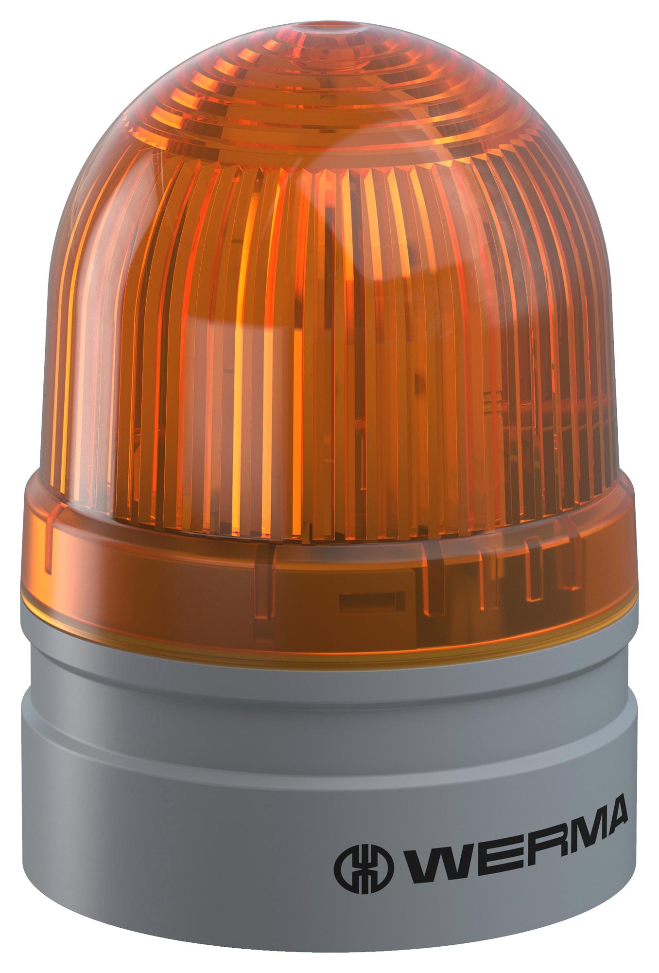 Werma 26031075 Beacon, Twinlight, Yellow, 24V, Push-In