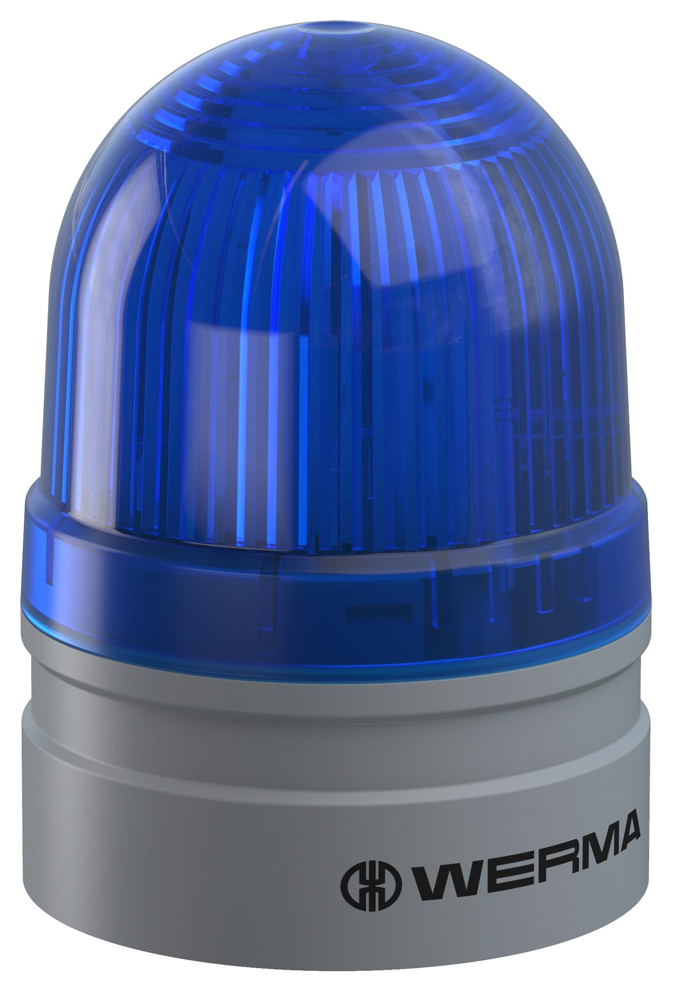 Werma 26051075 Beacon, Twinlight, Blue, 24V, Push-In