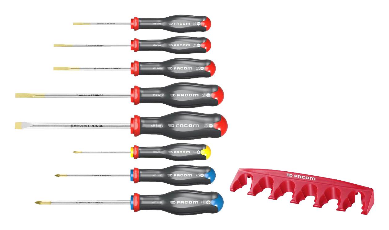 Facom At.8Pb Screwdriver Set, 8Pieces