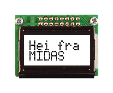 Midas Displays Mc20805B6Wm-Fptlw-V2 Lcd Module, 8 X 2, Cob, 4.75Mm, Fstn