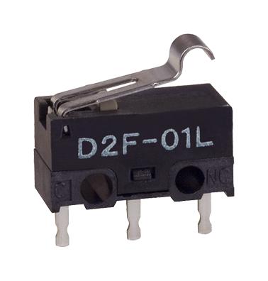 Omron Electronic Components D2F-01Fl3 Microswitch, Spdt, 0.1A, 30Vdc, 75Gf/tht