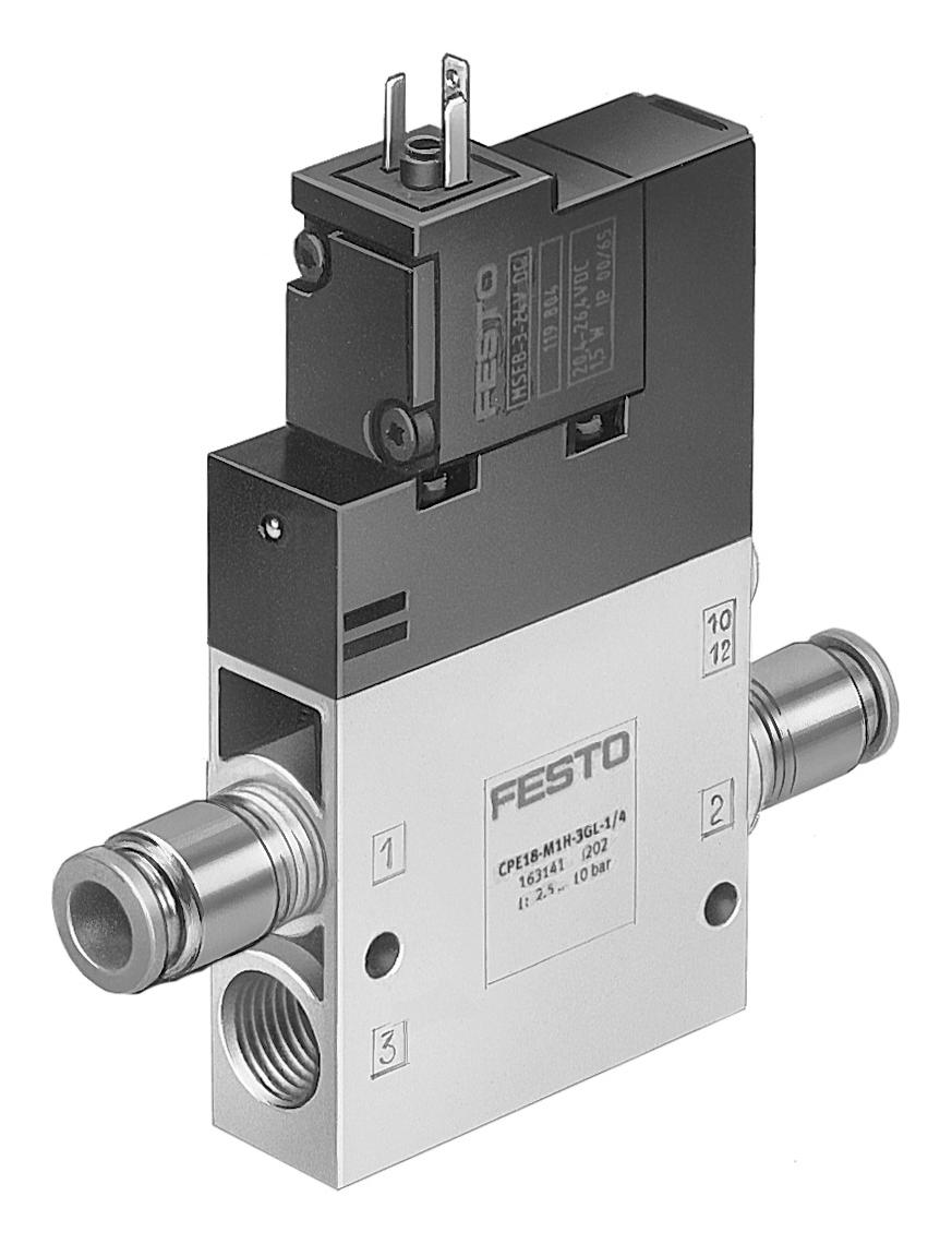 Festo 163792 Cpe18-M3H-3Ol-Qs-8 Solenoid Valve