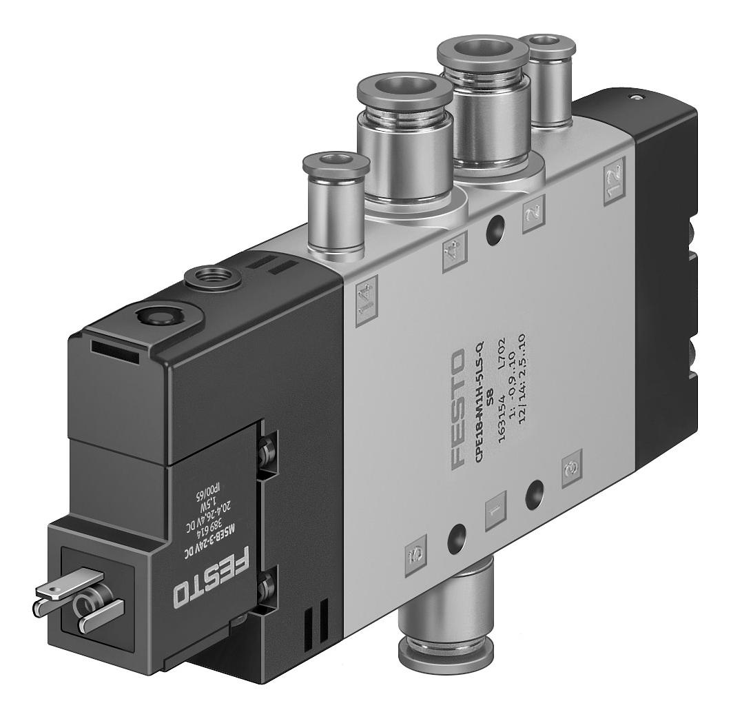 Festo 163798 Cpe18-M3H-5Ls-Qs-8 Solenoid Valve