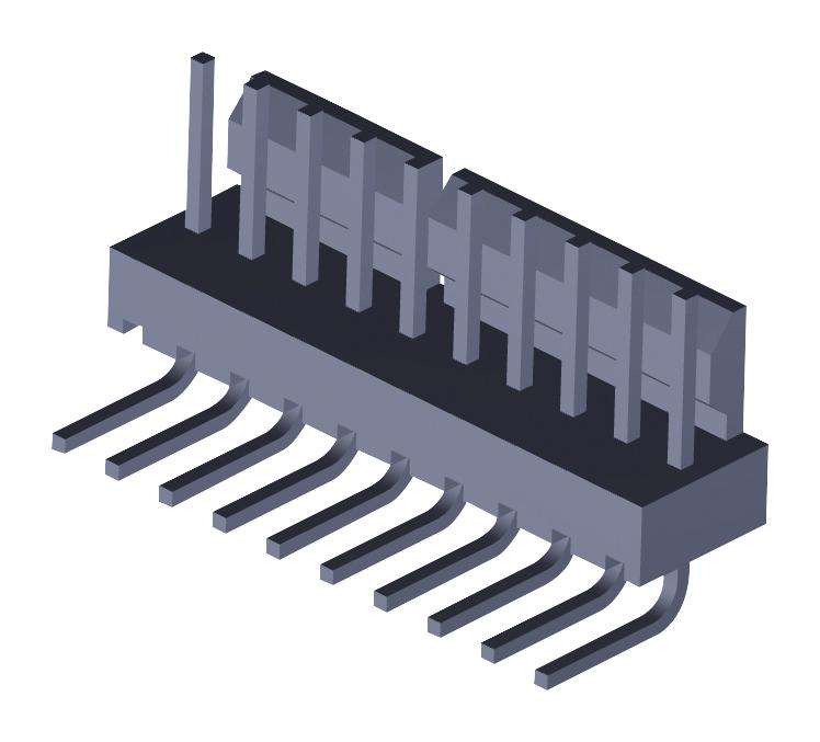 Molex 22-12-2104 Conn, R/a Header, 10Pos, 1Row, 2.54Mm