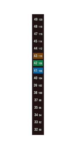 Omega Rlc-60-3/13-30 Label, Reversible Strip, 16Pt, 13Deg C