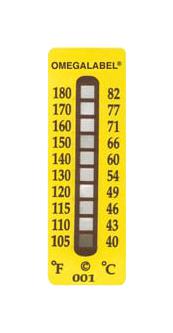 Omega Tl-10-190-10 Label, Non-Reverse Strip, 10Pt, 138Deg C