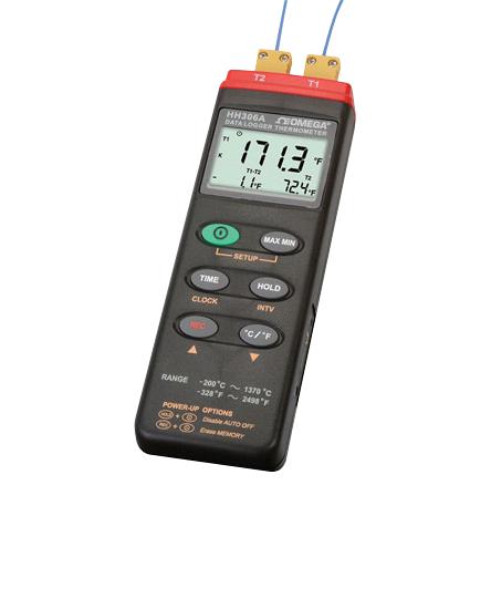 Omega Hh306A Temp Thermometer, -200 To 1370Deg C