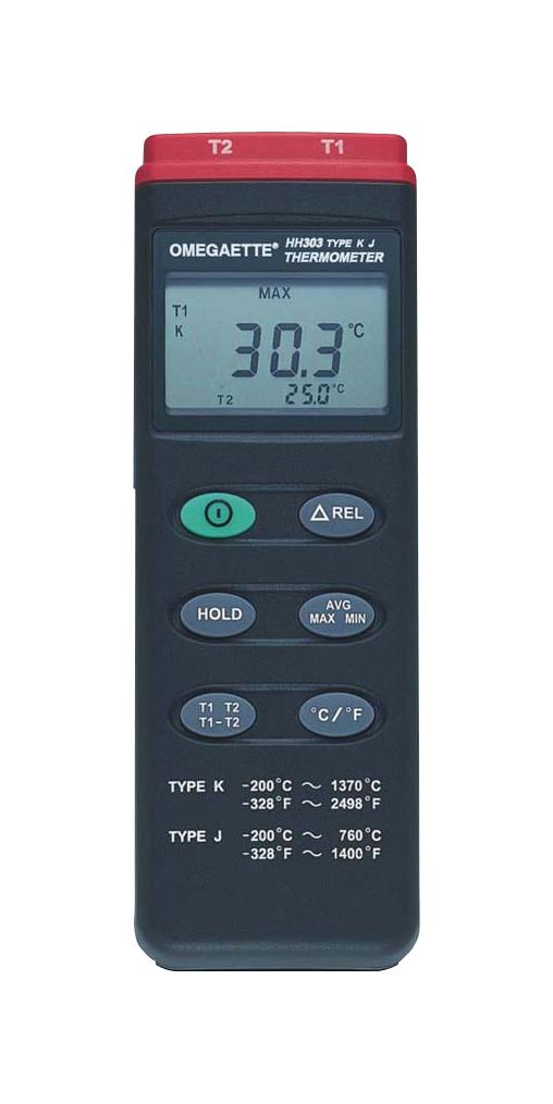 Omega Hh303 Data Logger, Temperature, 2Ch