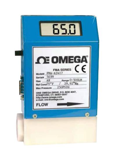 Omega Fma-A2406-Ss Flowmeter, 1Lpm, 500Psi, 1/4 Comp