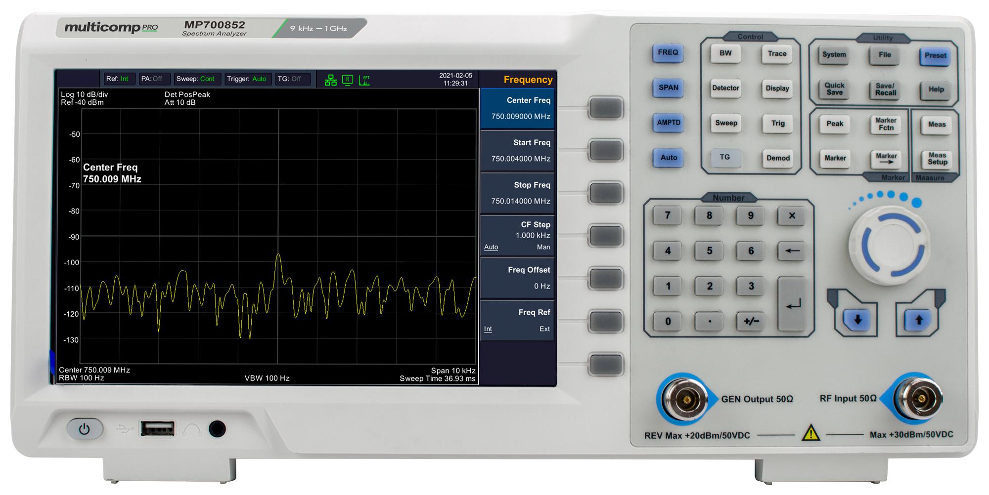 Multicomp Pro Mp700852 Spectrum Analyzer, 9Khz To 1Ghz