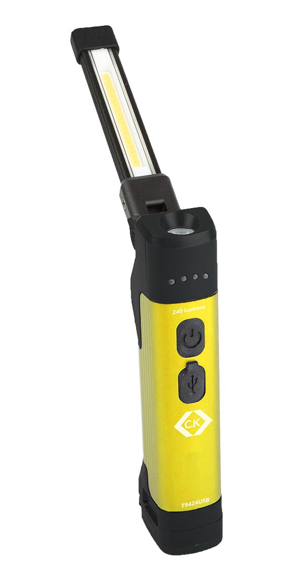 Ck Tools T9424Usb Inspection Light, Cob Led, 240Lm, 3.7V