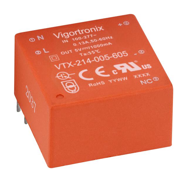 Vigortronix Vtx-214-005-605 Power Supply, Ac-Dc, 5V, 1A