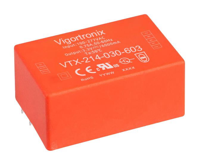 Vigortronix Vtx-214-030-615 Power Supply, Ac-Dc, 15V, 2A