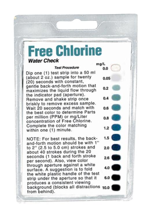 Omega Wts-481026 Quality Test Strip, Chlorine Water Check