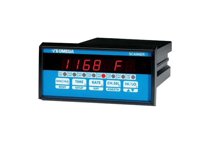 Omega Dps3107-Rtd-1 Panel Meter, 240Vac, 7-Channel