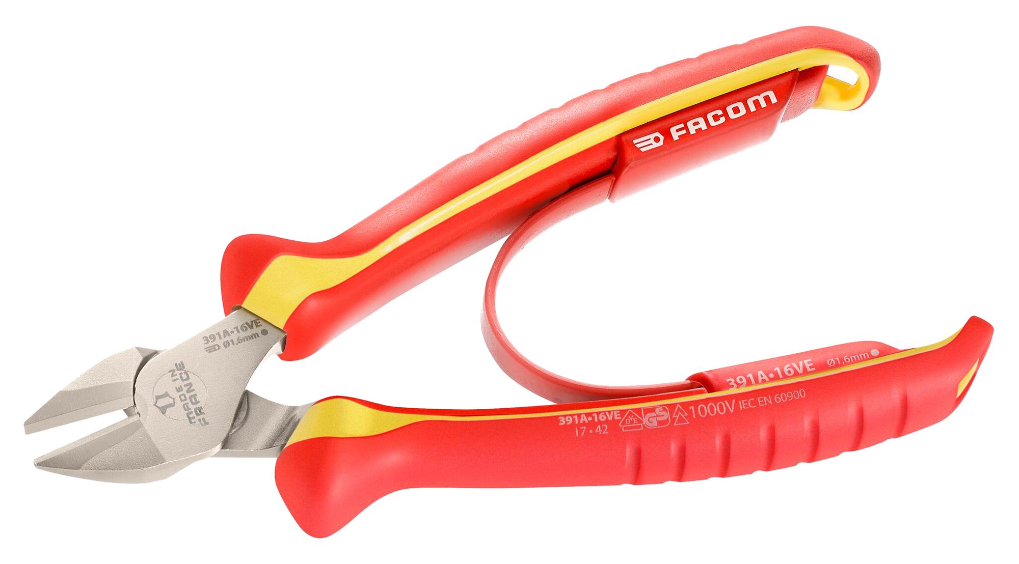 Facom 391A.16Ve Cutter, Snipe, Diagonal, 3Mm, 165Mm