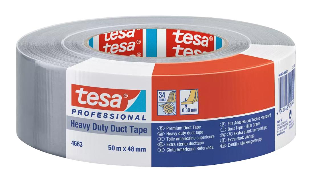 Tesa 04663-00007-02 Tape, Heavy Duty Duct, 48Mm X 50M