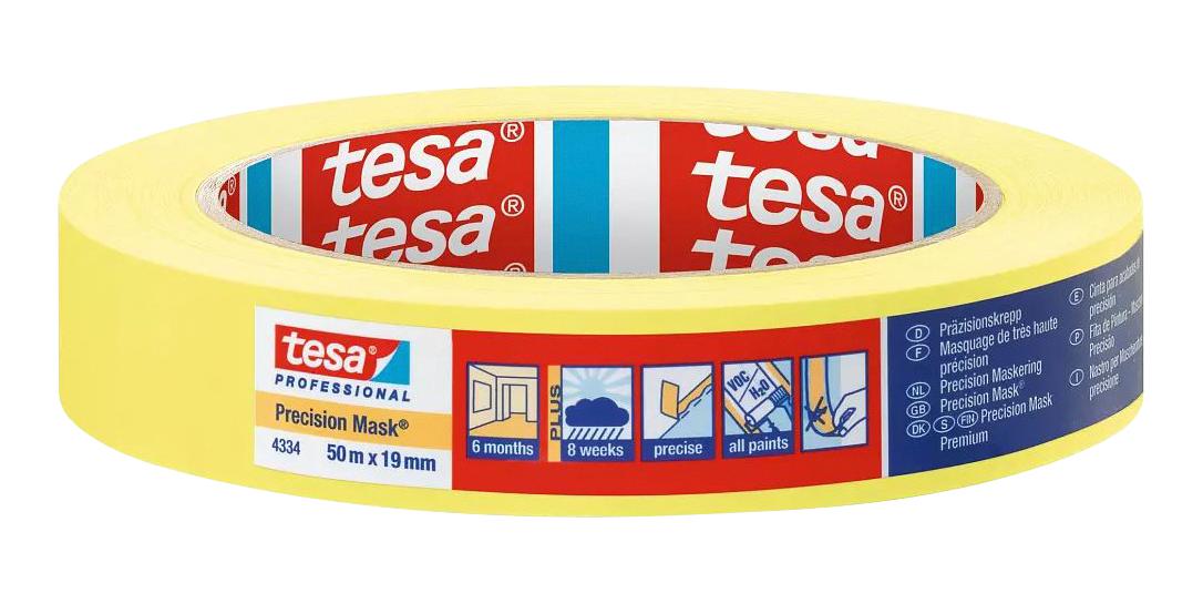 Tesa 04334-00000-00 Tape, Paint Masking, 19Mm X 50M