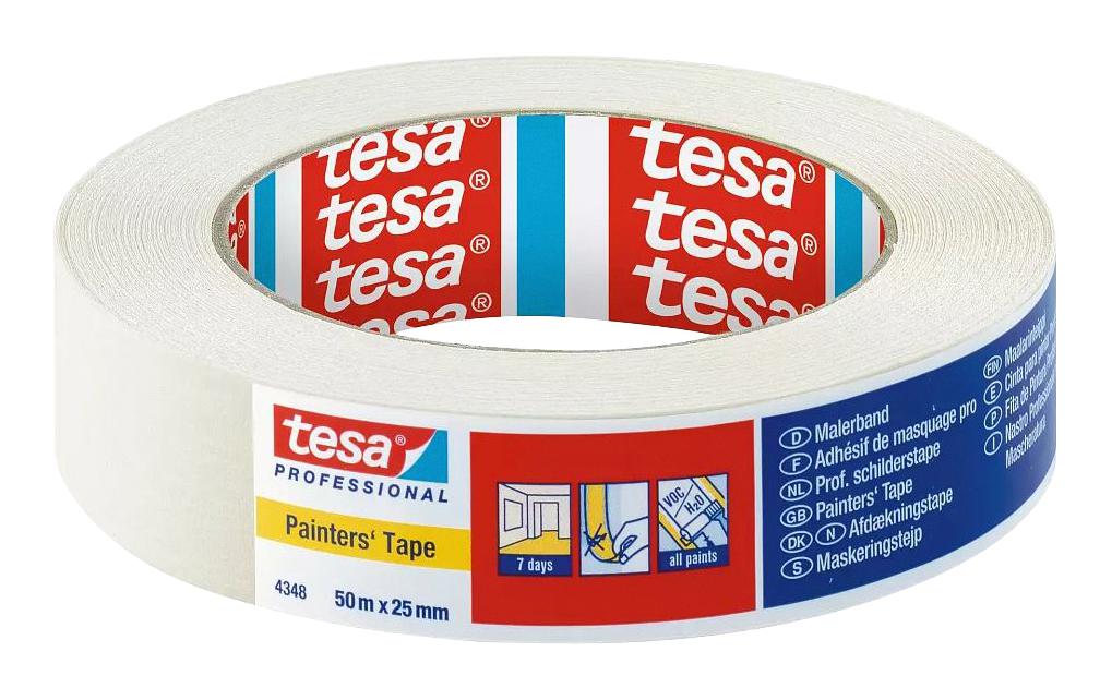 Tesa 04348-00016-03 Tape, Paint Masking, 25Mm X 50M