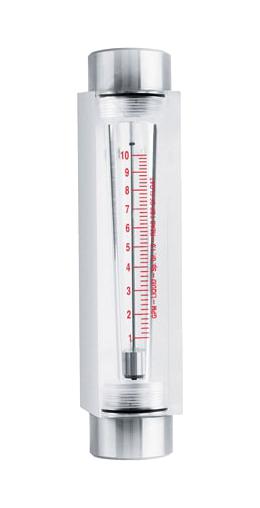 Omega Fl7614 Flowmeter, 1132.7Lpm, 100Psi, 3/4 Fnpt