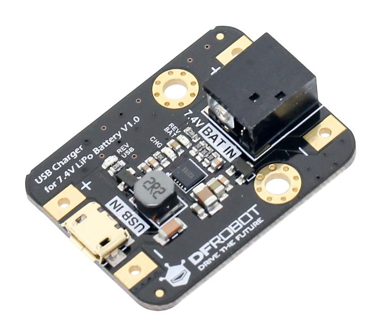 Dfrobot Dfr0564 Usb Charger Board, Lipo Battery 7.4V