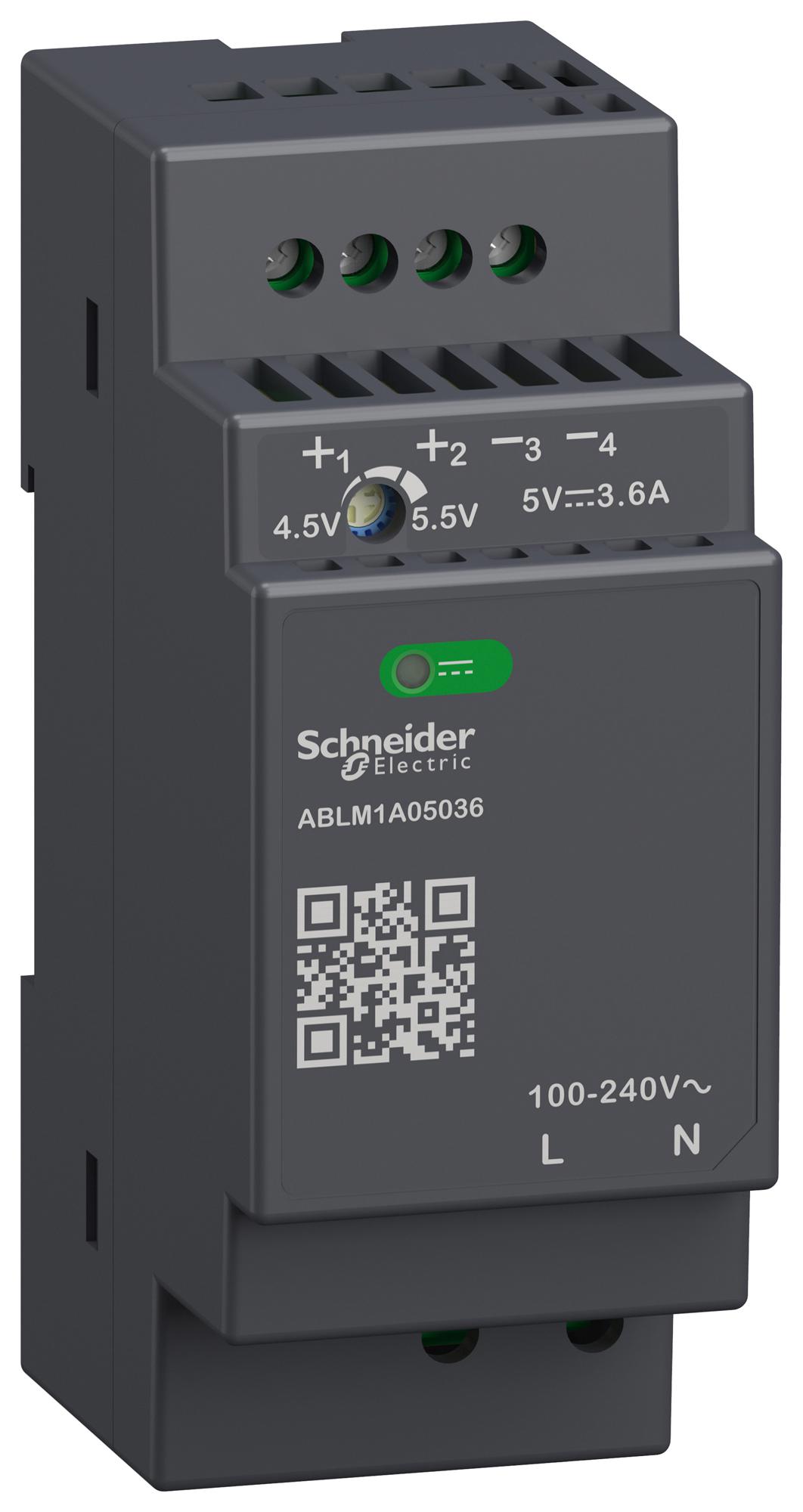 Schneider Electric Ablm1A05036 Power Supply, Ac-Dc, 1 O/p, 5V, 3.6A