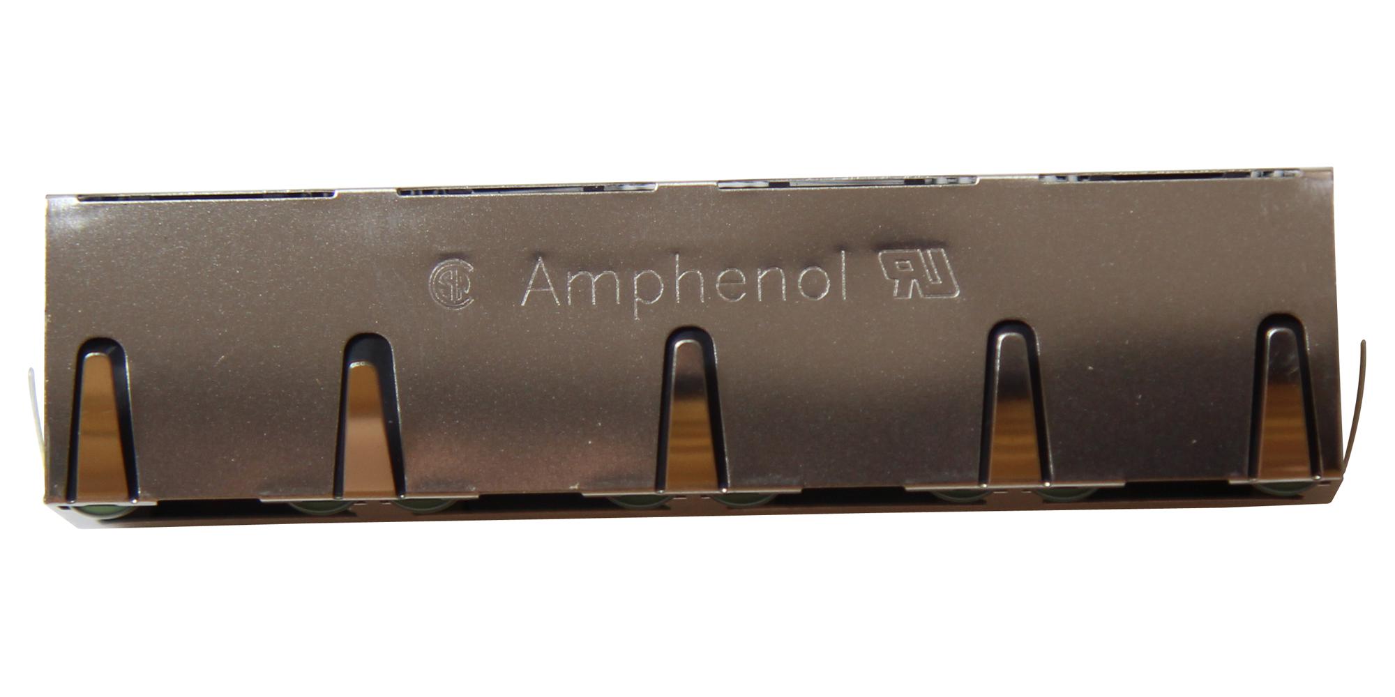 Amphenol Communications Solutions Rjhse-5385-04 Rj45 Conn, R/a Jack, 8P8C, 4Ganged, Th