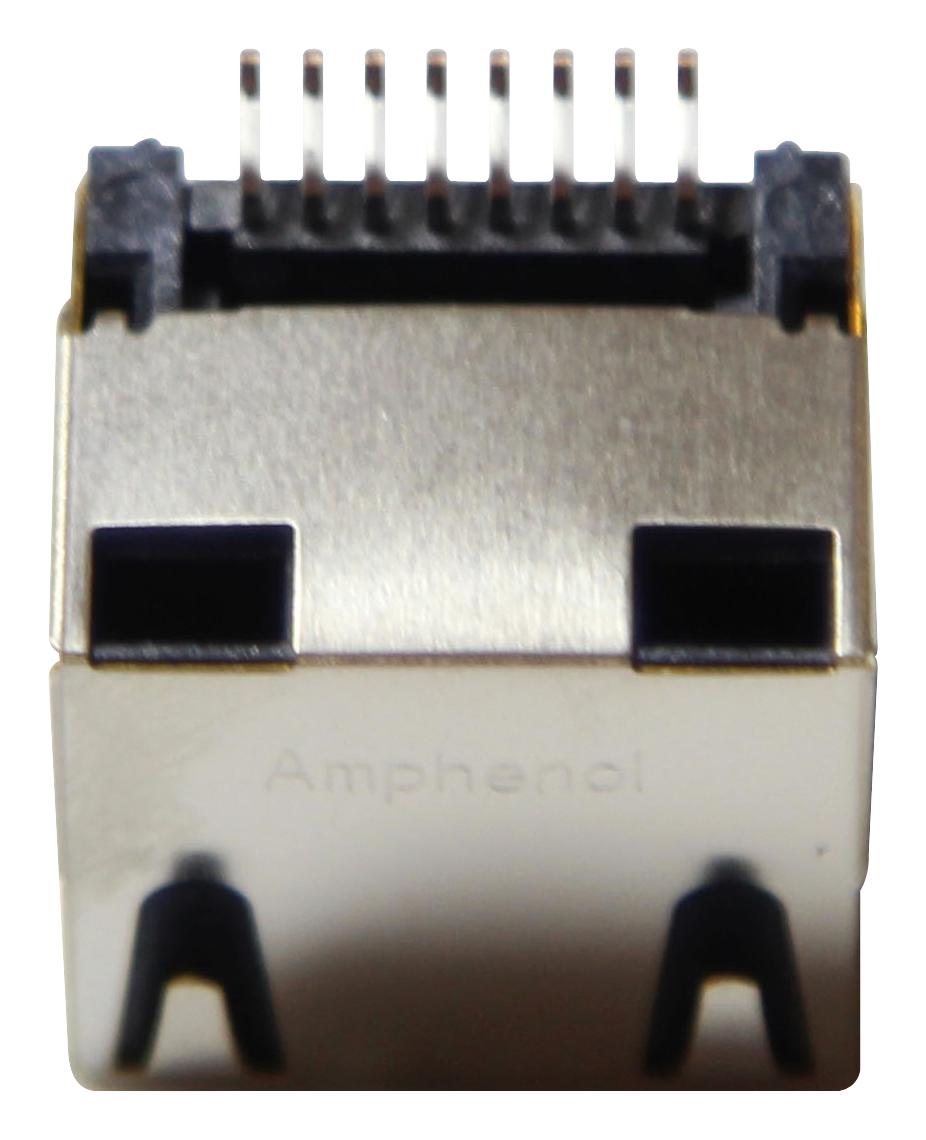 Amphenol Communications Solutions Rjsse-5381 Rj45 Conn, R/a Jack, 8P8C, 1Port, Smt