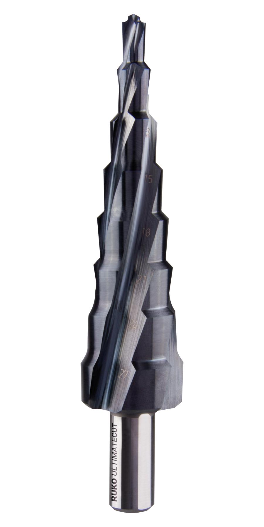 Ruko 101084P 8 Step Drill Bit, 6-27Mm, 125Mm