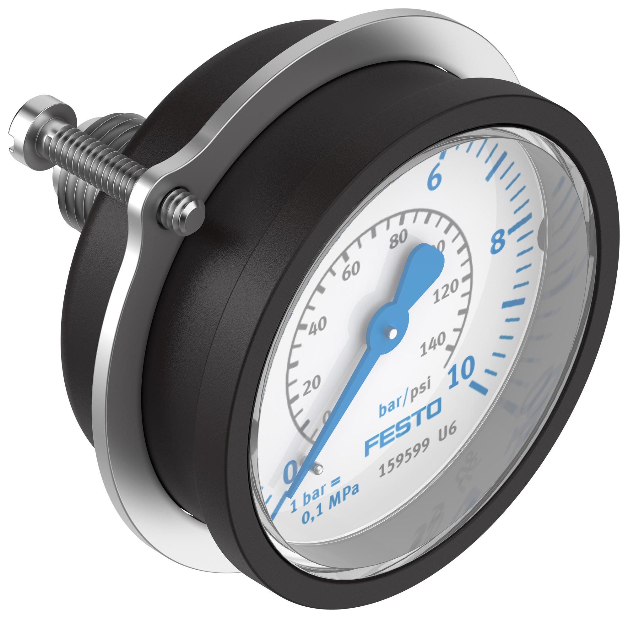 Festo 159599 Fma-50-10-1/4-En Flanged Pressure Gauge