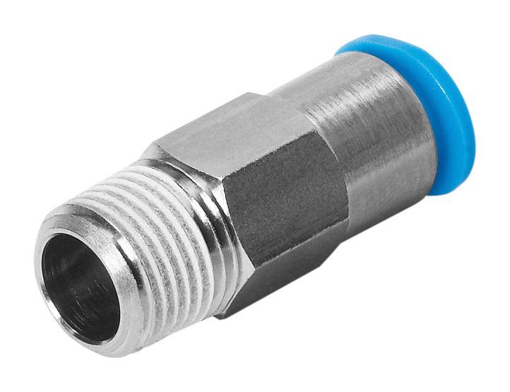 Festo 153420 Qsk-1/8-6 Push-In Fitting, Self-Sealing