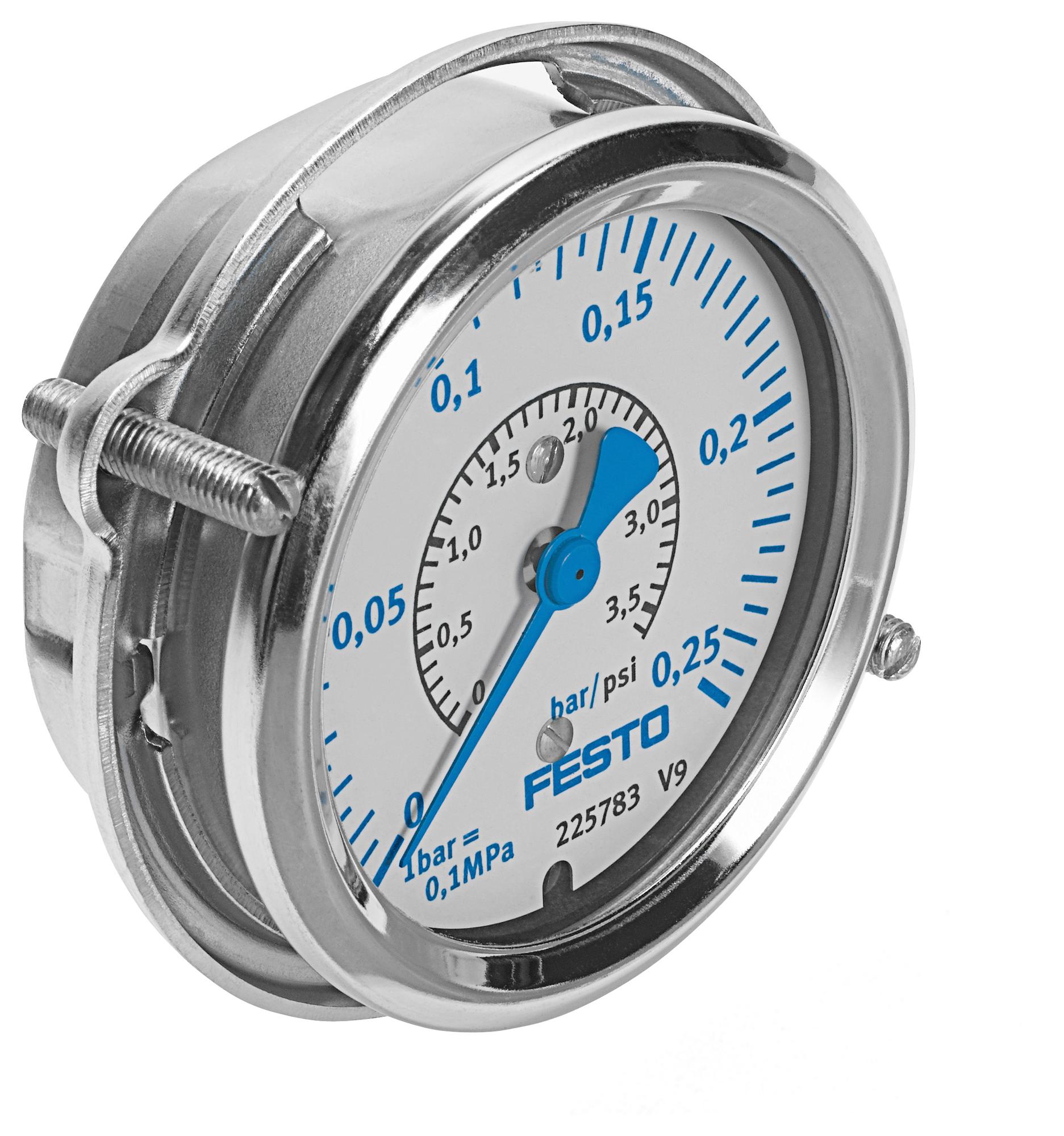 Festo 225783 Fma-63-0,25-C Flanged Pressure Gauge