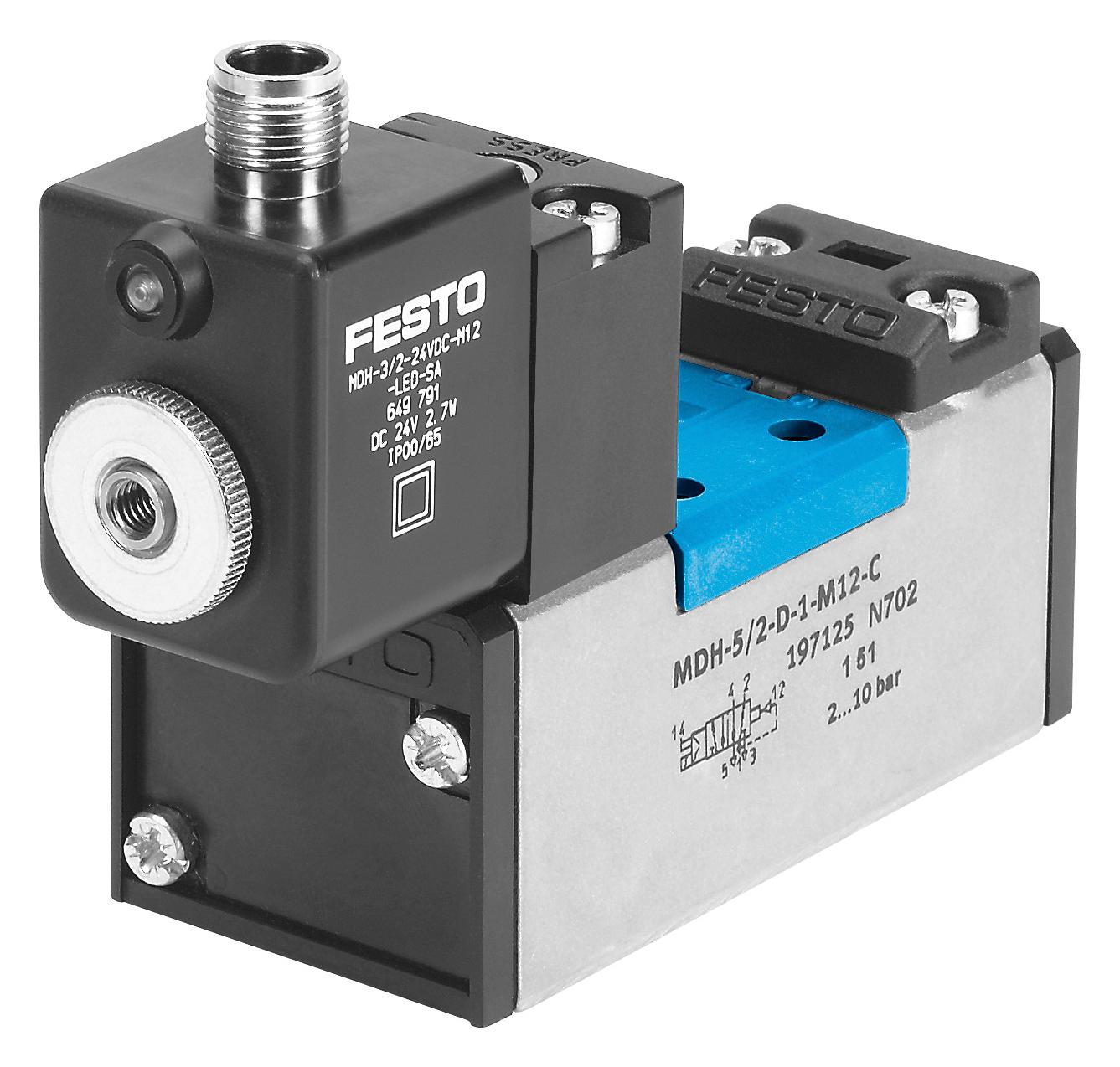 Festo 533010 Mdh-5/2-D-1-Fr-M12-C Solenoid Valve