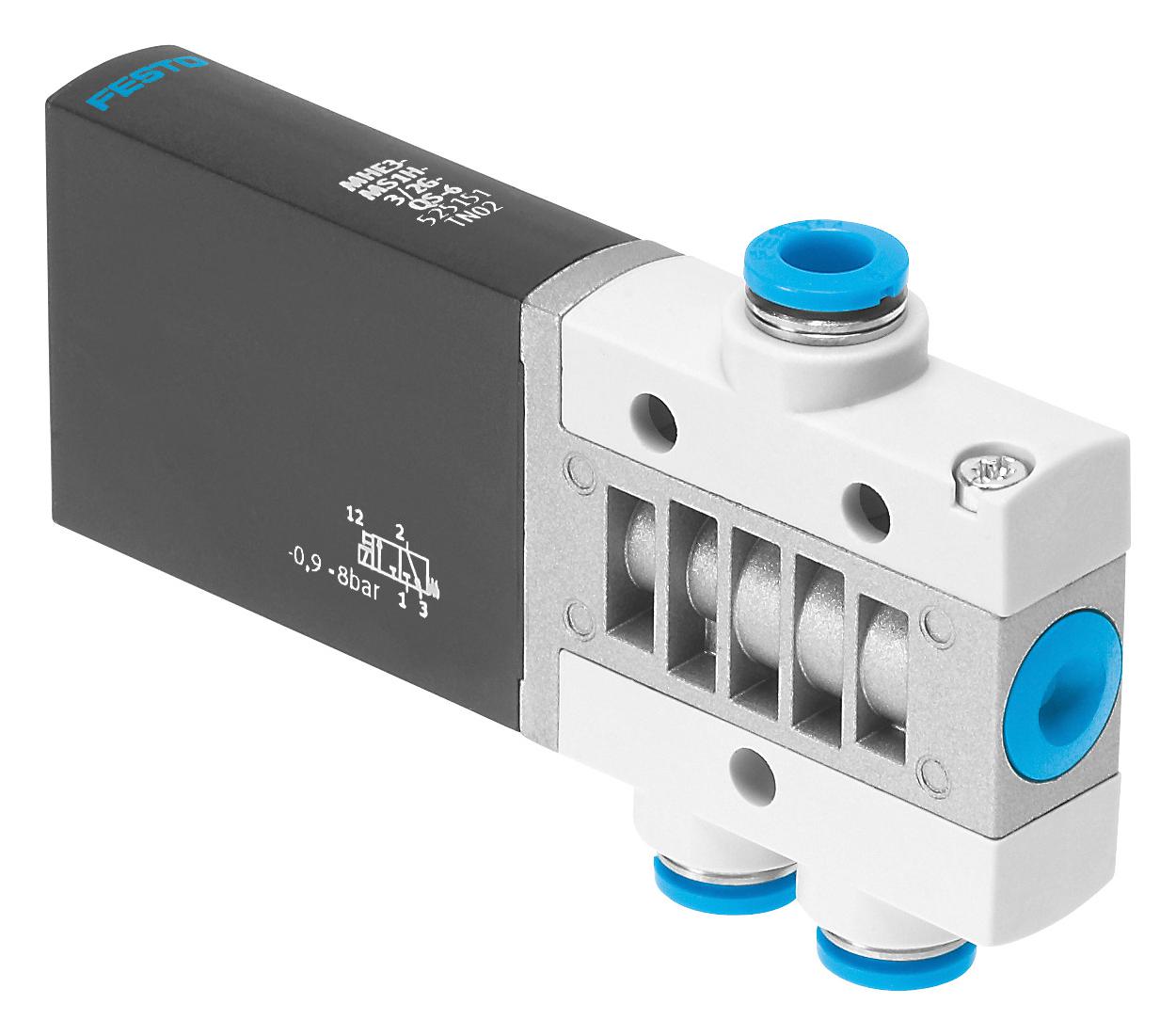 Festo 525171 Mhe3-Ms1H-3/2O-Qs-6 Solenoid Valve