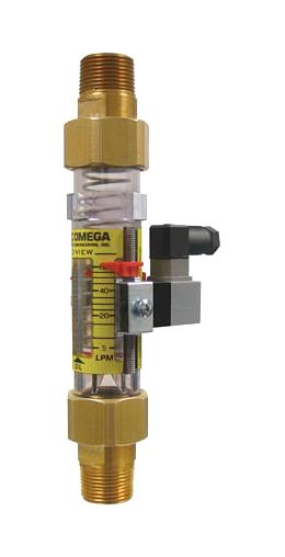 Omega Fl9004-Dc Flowmeter, 4Gpm, 325Psi, 1 Mnpt