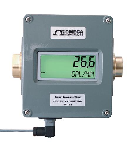 Omega Flr9110D Flowmeter, 100Gpm, 3500Psi, 1-1/4 Npt