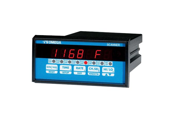 Omega Dps3107-C-3 Process Meter, 120Vac, 7-Channel