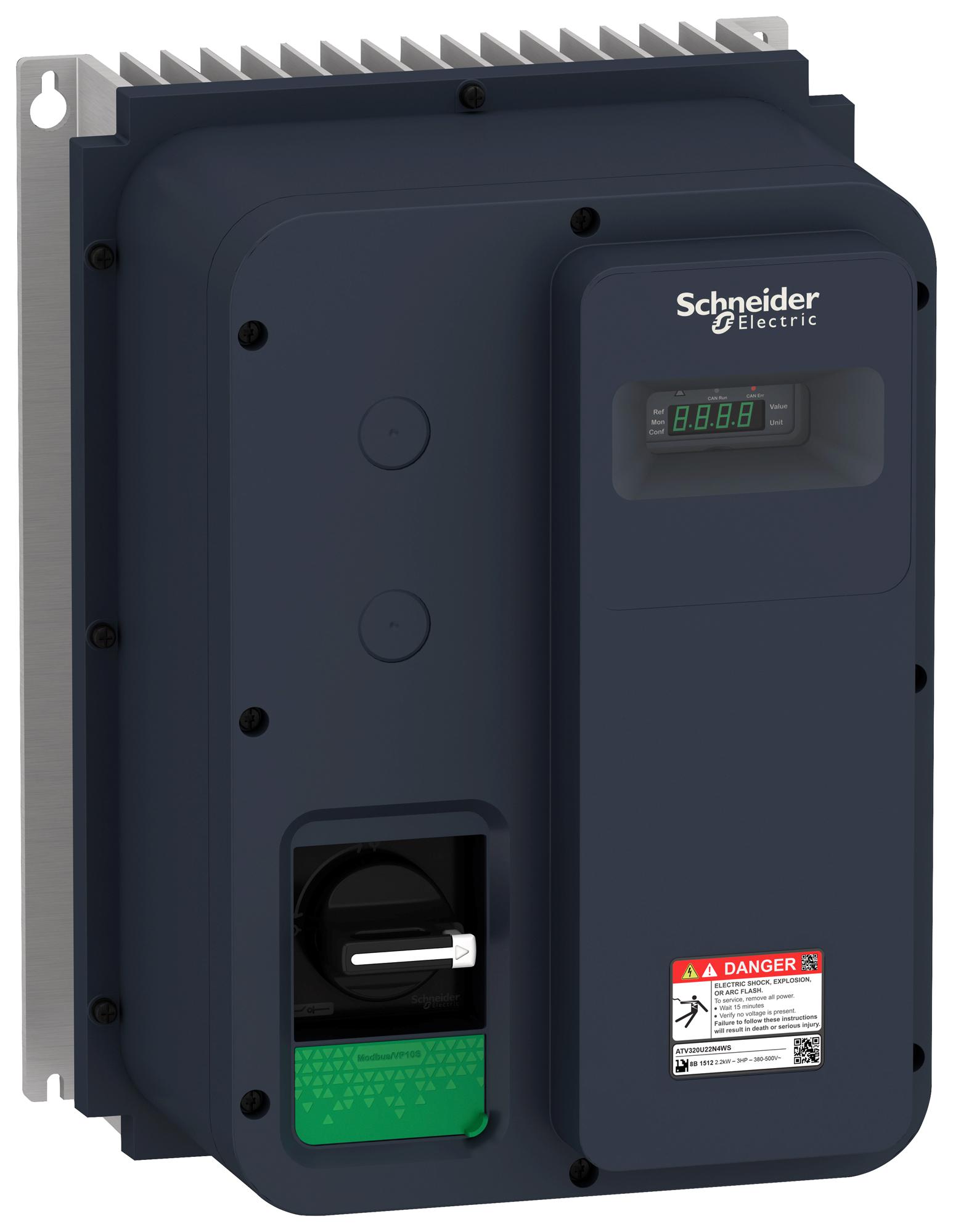 Schneider Electric Atv320U22N4Ws Variable Speed Drive, 3-Ph, 5.5A, 2.2Kw