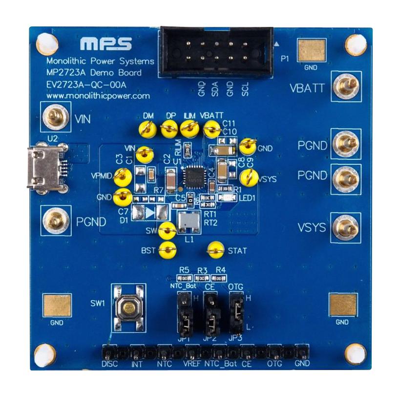 Monolithic Power Systems (Mps) Ev2723A-Qc-00A Eval Board, Li-Ion/polymer Batt Charger