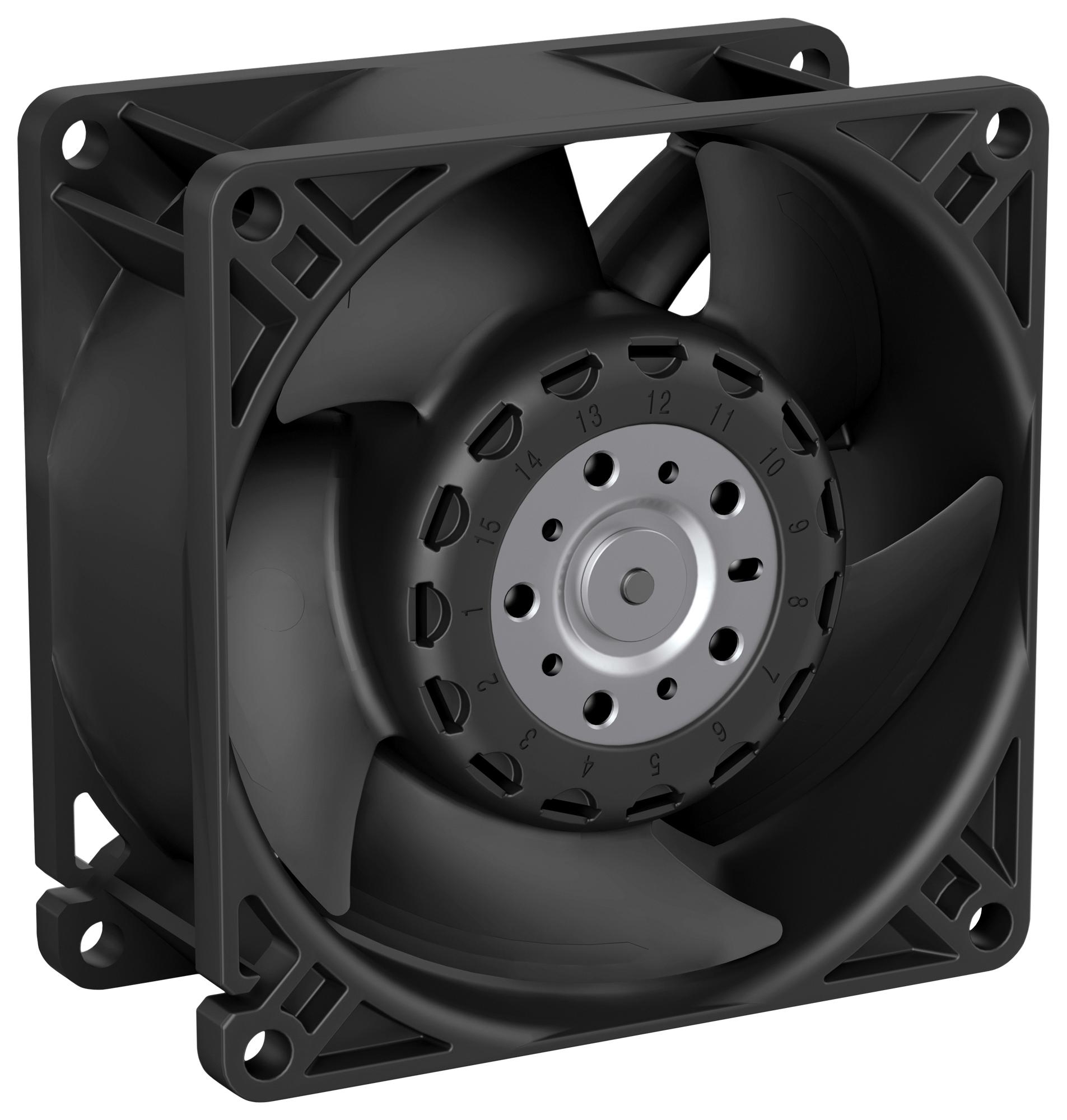 Ebm-Papst Af80-00137 24V P/2 13.200 Dc Fan, 80Mm, 103Cfm, 24V, 13200Rpm