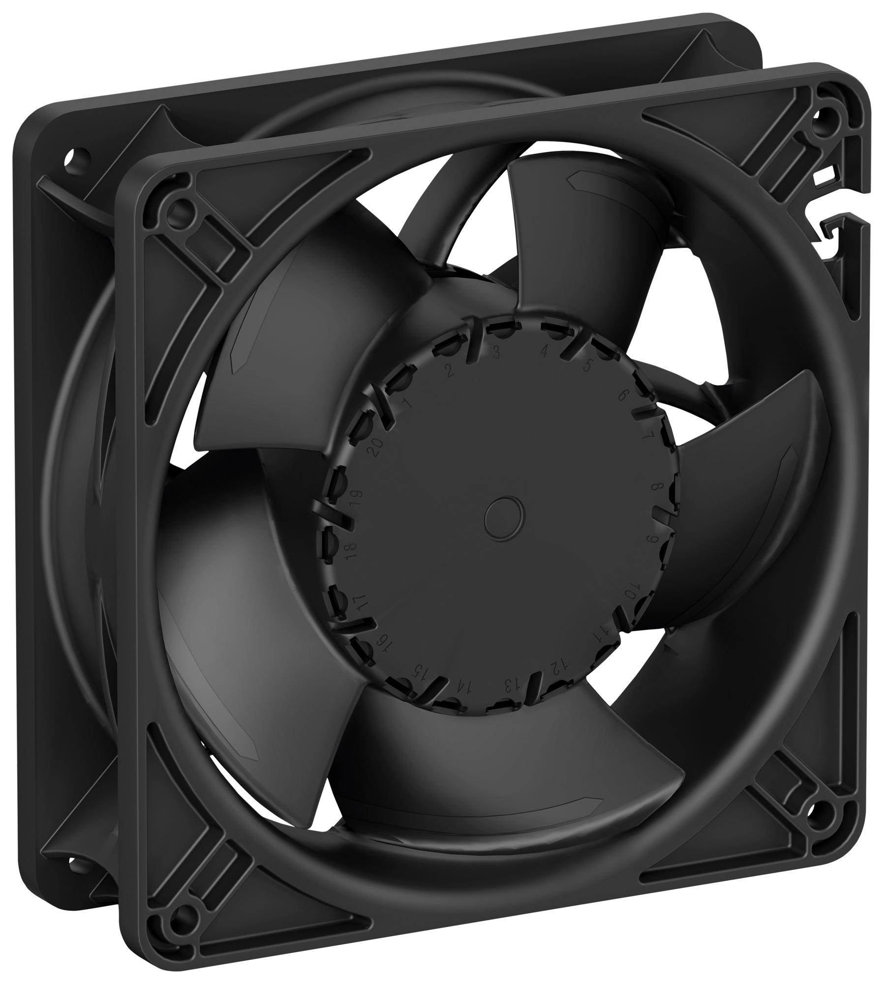 Ebm-Papst Af120-00143 12V P/2 6.500 Dc Fan, 120Mm, 203Cfm, 12V, 6500Rpm