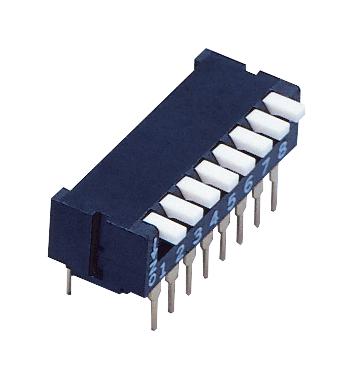 Nidec Components Cfp-0812Mc Dip Switch, Piano, 8Pst-No, 0.1A/6V, Tht