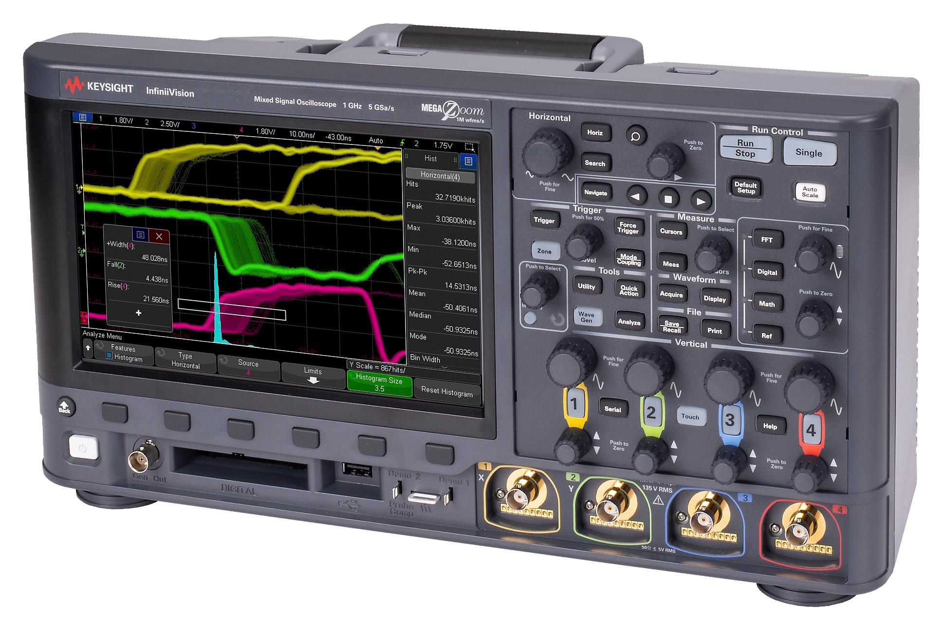 Keysight Technologies Dsox3034G Oscilloscope, 350Mhz, 5Gsps, Tft Lcd