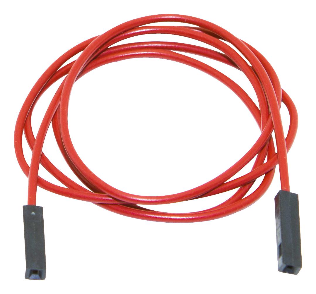 Mueller Electric Bu-8080-E-12-2 Test Lead, 0.025 Sq. Pin Jack, Red, 12